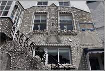 Polperro. Origineller Hausschmuck am Shell House. 31.05.2012