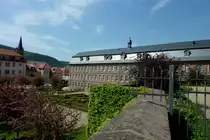 Heiligenstadt, Blick von der St.Marien-Kirche zum Schlo� und dem Schlo�garten, Mai 2012