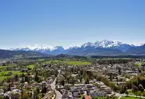 Von der Festung Hohensalzburg Blick auf die �sterreichischen Alpen mit Hagen- und Tennengebirge - 25.04.2012