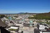 Blick von der Festung Salzburg �ber die Stadt nach Norden - 25.04.2012