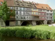 Erfurt, Nordseite der Kr�merbr�cke, erbaut ab 1156 (12.06.2012)