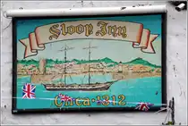 St. Ives, Wirtshausschild der Sloop Inn. 02.06.2012