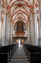 Mhlhausen, Divi-Blasii-Kirche, Blick zur Schuke-Orgel von 1958, Johann Sebastian Bach war hier Domorganist von 1707-08, Mai 2012