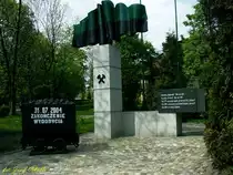 19.05.2005, Bytom, ul. Chorzowska, pomnik upamiętniający koniec wydobycia w kopalni  Rozbark 