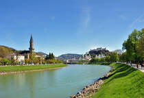 Salzburg in Richtung Altstadt von Norden - 25.04.2012