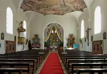 Allersberg, der Innenraum der katholischen Pfarrkirche, Mai 2012