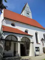 Eppishausen, St. Michael Kirche, Saalbau mit Satteldachturm, erbaut Ende des 
15. Jahrhundert, Kreis Unterallg�u (18.07.2012)