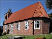 Die ev. luth. Kirche in Seefeld, einem Ortsteil der Gemeinde Stadland. 15.08.2012