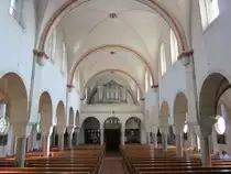 Salach, neuromanischer Innenraum der St. Margretha Kirche (10.08.2012)