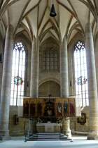 Weienburg, der Flgelaltar in der St.Andreaskirche stammt aus der Zeit um 1500, Mai 2012