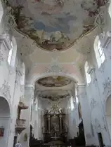 Arlesheim, Domkirche, Hochaltar von Francesco Pozzi, Deckengem�lde von Giuseppe 
Appiani, Chorgest�hl von Peter Schacherer (26.08.2012)