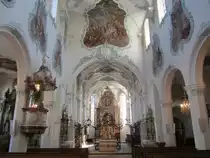 Rheinfelden, Barockausstattung des Langschiffes der St. Martin Kirche, Stuck von Johann Martin Fr�wis (26.08.2012)