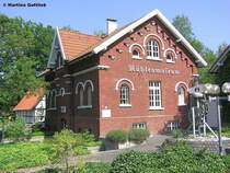Am Mhlenmuseum in Dinslaken kommt man auf der Rotbachroute vorbei (Kreis Wesel, NRW - August 2005)