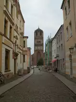 Durch die B�ttcherstra�e konnte ich,am 30.August 2012,die Jacobikirche von Stralsund fotografieren.