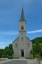 F�rstenberg, die katholische Kirche St.Maria und Hilarius,, Juli 2012