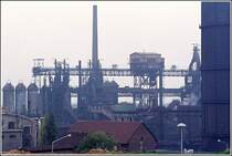 Teil der ehemaligen Klckner Georgsmarienwerke in Georgsmarienhtte. Scan eines Dias aus den 1970er Jahren, heute wohl in dieser Form nicht mehr vorhanden.