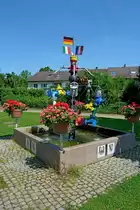 Denzlingen, der Europabrunnen von 2008, Juli 2012