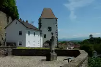 Breisach, Blick zum Hagenbachturm, Juli 2012