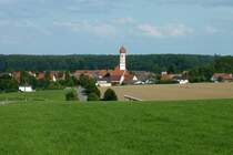 Steinhausen an der Rottum, Blick auf den Ort, Aug.2012