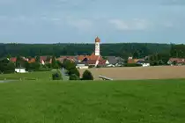 Steinhausen an der Rottum, Blick auf den Ort, Aug.2012