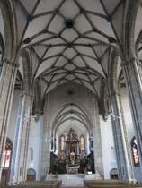 Nordhausen, Dom, Langhaus mit Altar von 1450 (29.09.2012)