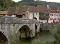 St. Ursanne, Doubs Br�cke und Porte St. Jean (08.10.2012)