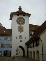 Laufen, Obertor mit Zeituhr (07.10.2012)