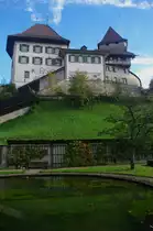 Schloss Trachselwald, ehem. Reichsburg, �lteste Teile aus dem 12. Jahrhundert, 
Treppenturm erbaut 1641 (11.10.2012)