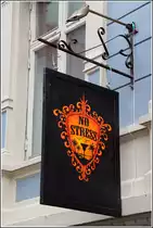 Bergen. Wirtshausschild in der Hollendergaten. 28.09.2012