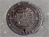 Bergen. Gullydeckel der europischen Kulturhauptstadt des Jahres 2000. 26.09.2012