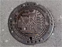 Bergen. Gullydeckel der europ�ischen Kulturhauptstadt des Jahres 2000. 26.09.2012