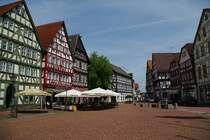 Grnberg, Fachwerkhuser am Marktplatz, Kreis Gieen (17.05.2009) 