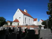 Baindlkirch, fr�hklassizistische St. Martin Kirche, erbaut von 1808 bis 1809,Kreis
Aichach (12.08.2012) 