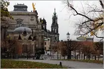 Dresden. Herbststimmung auf der Br�hlschen Terrasse. 07.11.2012
