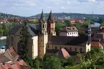 W�rzburg - Blick �ber die Kirche St. Burkard zum Heuchelhof.
Die Kirche St. Burkard ist die �lteste r�misch katholische Kirche in W�rzburg. 29.07.2012 