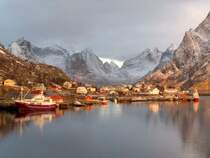 Blick auf Reine i Lofoten; 07.11.2012