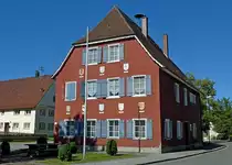 Winterstettenstadt in Oberschwaben, das Rathaus von 1589, der 600 Einwohner z�hlende Ort besa� von 1243-1258 das Stadtrecht, Aug.2012