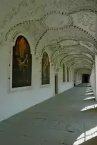 Salem, der reich geschm�ckte Bernhardusgang (Kreuzgang) im Konventsgeb�ude des ehemaligen Klosters, Aug.2012