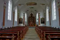 Bad Saulgau, Blick in die Liebfrauenkapelle, Aug.2012