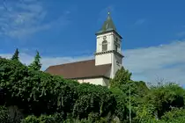 Heitersheim, die katholische Pfarrkirche St.Bartholom�us, 1826 erbaut vom Weinbrennersch�ler Christof Arnold, Juli 2012