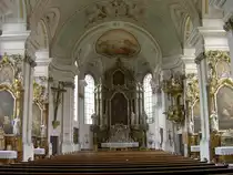 Klosterkirche Asbach, erbaut von 1771 bis 1780 unter Abt Rupert II. Viola, Alt�re von Anton Burchardt, Altarbilder von Martin Johann Schmidt, Kreis Passau (08.07.2007)