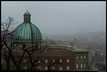 Blick vom Monte Guasco auf die Stadt Ancona. Links die Kuppel der Kirche Ss. Pellegrino e Teresa. (18.11.2012)