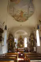 Pfronten, Filialkirche St. Martin, erbaut im 15. Jahrhundert, Ausstattung Ende des 
18. Jahrhunderts, Kreis Ostallg�u (04.10.2011)