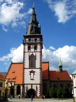 Diese wundersch�ne Kirche findet man am Markt in Chomutov, 18.06.07