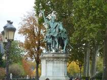 Frankreich, Paris 4e, Ile de la Cit, Statue von Karl dem Grossen auf dem Parvis von Notre Dame de Paris, 03.11.2010

