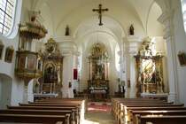 Wattenweiler, Kanzel und Altre der Wallf. Kirche Maria Feldblume (15.09.2011)