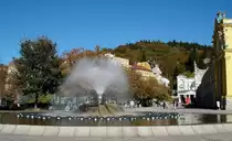 Marienbad, die  Singende Font�ne , Wasserspiele mit Musikbegleitung, Okt.2006 