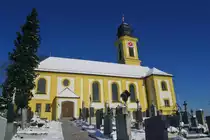 Hohensch�ftlarn, St. Georg Kirche, erbaut von 1729 bis 1732 durch Johann Georg Ettenhofer (10.02.2013)