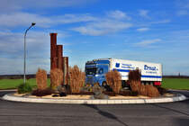 Schn angelegter Kreisel im Industriegebiet von Zlpich - 29.12.2012