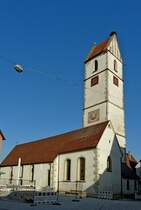 Mengen, die katholische Martinskirche, 1275 erstmals urkundlich erwhnt, Aug.2012